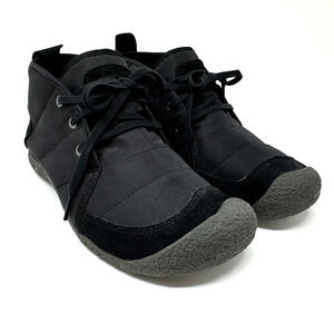 Keen Mens Howser Lace Up Quilted Chukka Boots US 10 Black Outdoor Slippers Soft